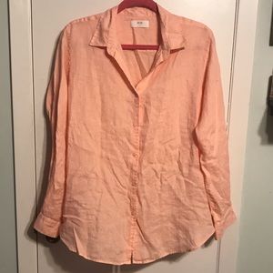 Coral summer button down shirt. Sz XL